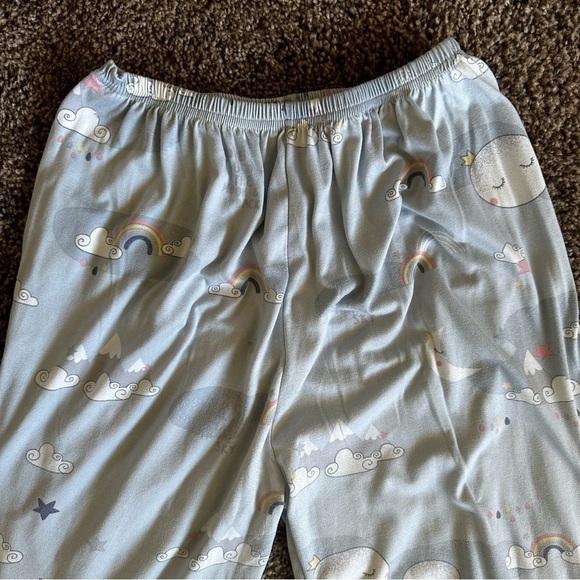 Womens/juniors pajama set long sleeve pants mountains clouds XS - Picture 6 of 7